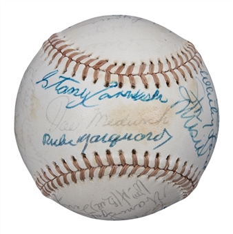 1974 Baseball Hall Of Fame Induction Weekend Multi Signed OAL MacPhail Baseball With 24 Signatures (JSA)